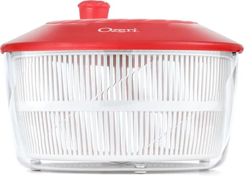 Miniatura 4 de Ozeri Molinillo de ensalada Fresca hecho en Italia y tazón para servir, sin BPA Rojo