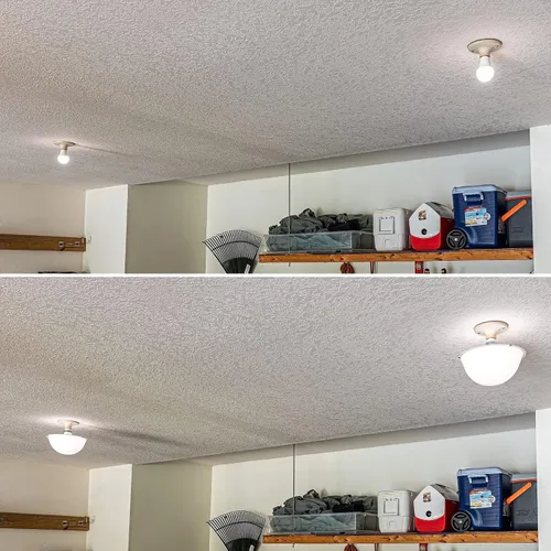 Miniatura 2 de Cubierta de lámpara de techo EZ Shade - Ayuda a cubrir bombillas expuestas en el techo - 1 paquete
