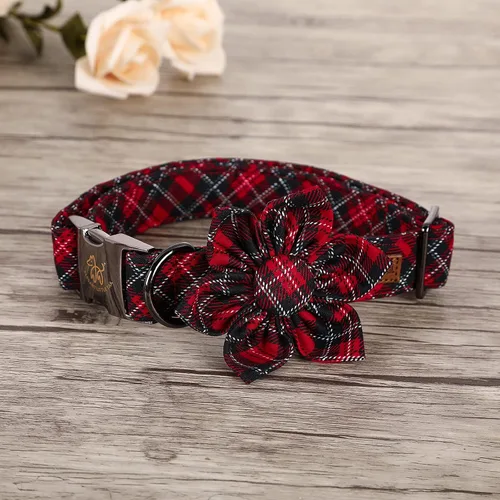 Miniatura 2 de Elegant little tail - Collar ajustable con flores para perros, unisex, Collares para mascotas para perros grandes