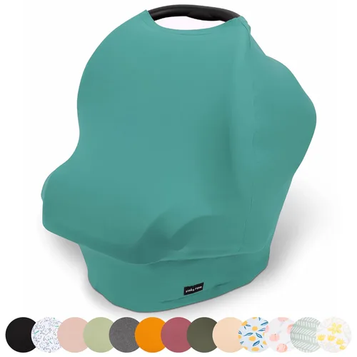 Miniatura 15 de Simka Rose Funda de asiento de automóvil para bebés, multiusos, transpirable, cubierta de lactancia y toldo para asiento de automóvil de bebé