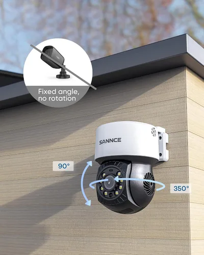 Miniatura 3 de SANNCE Cámara domo 1080P PT, cámara de seguridad exterior panorámica/inclinación de 2MP, visión nocturna de 98.4 ft para sistema de vigilancia CCTV
