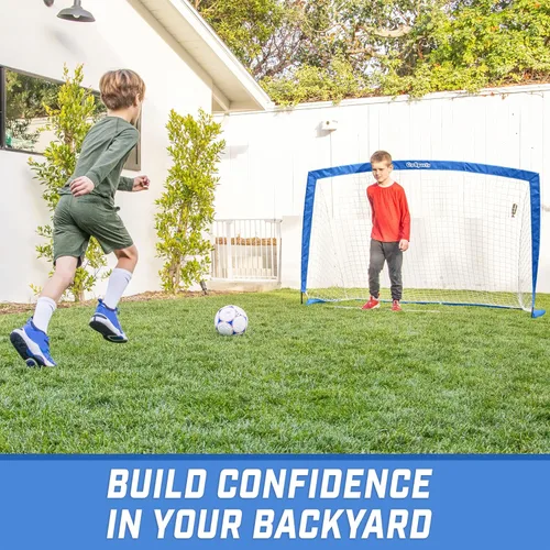 Miniatura 5 de GoSports - Arcos de fútbol portátiles para niños, 13 opciones de color, elige 4 x 3 pies o 6 x 4 pies, redes desplegables de tono