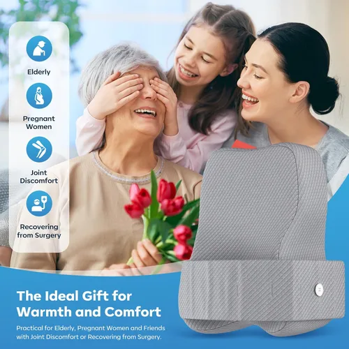 Miniatura 7 de Almohada de rodilla para personas que duermen de lado con correa ajustable, cojín de espuma viscoelástica para piernas, cómodo apoyo para aliviar