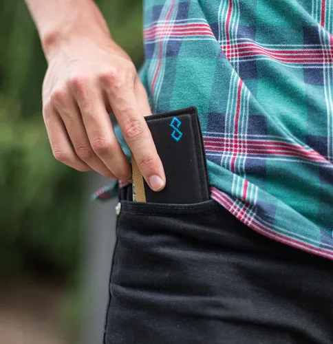Miniatura 4 de Infinity Wallet cartera minimalista para hombre, talla única , Azul