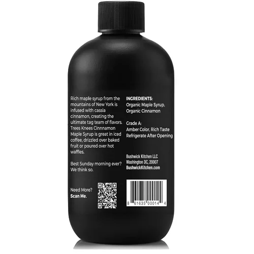 Miniatura 2 de Jarabe de arce Trees Knees con canela, jarabe de arce orgánico de grado A infundido con cálida canela especiada, vegano, sin gluten y hecho