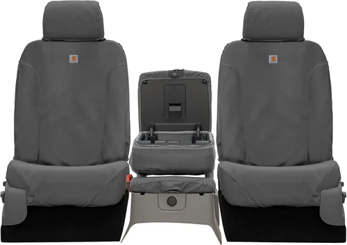 Miniatura 2 de Covercraft Carhartt SeatSaver - Fundas de asiento personalizadas Compatible con Ford F-150 2015-2018 1ª fila 40/20/40 asiento de banco, grava