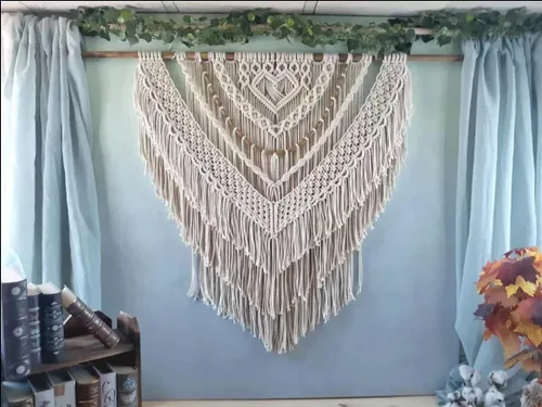 Miniatura 8 de Cuerda de macramé de 4 mm x 328 yardas (984 pies), cuerda de macramé de algodón natural - cuerda de algodón de macramé trenzada de 3 hilos
