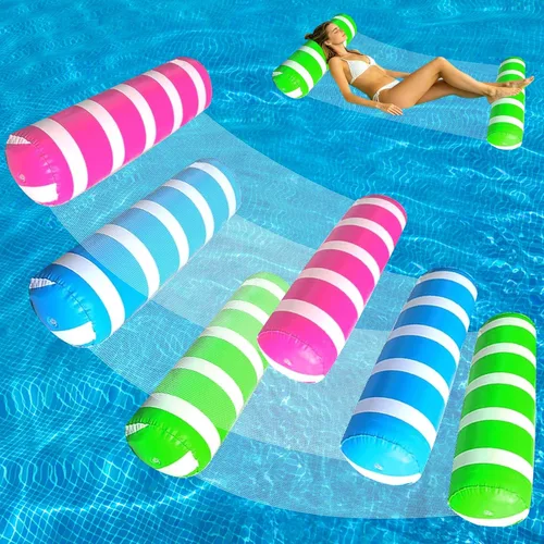 Flotadores de piscina para adultos, paquete de 3 flotadores inflables para piscina, hamaca 4 en 1, multiusos para adultos, hamaca de agua para