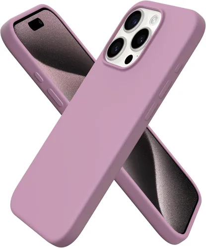 Miniatura 15 de ORNARTO Funda compatible con iPhone 15 Pro de 6.1 pulgadas, silicona líquida de 3 capas cubierta completa de goma de gel suave, funda protectora