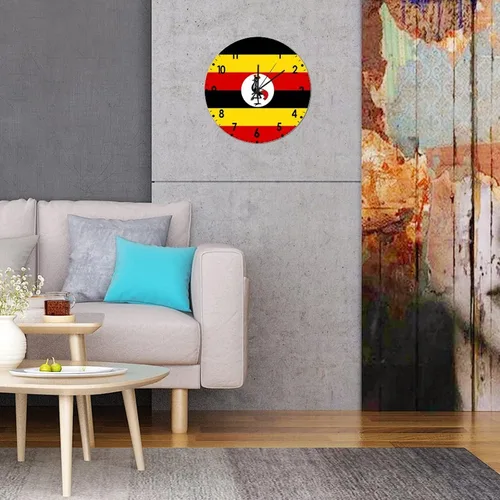 Miniatura 413 de Cheyan Reloj de pared con bandera de Canadá de 12 pulgadas, silencioso, sin tictac, de PVC, funciona con pilas, reloj redondo decorativo, regalo