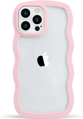 Miniatura 7 de LOEV Funda transparente diseñada para iPhone 7 Plus, iPhone 8 Plus con borde ondulado, bonita funda transparente con forma de onda rizada, a prueba