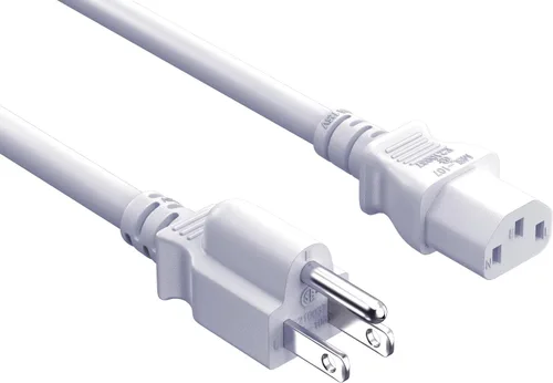 Miniatura 14 de Cable Leader Cable de alimentación de CA de 18 AWG, IEC320 C13 a NEMA 5-15P, cable de alimentación de 3 clavijas resistente de 125 V 10A/15 A