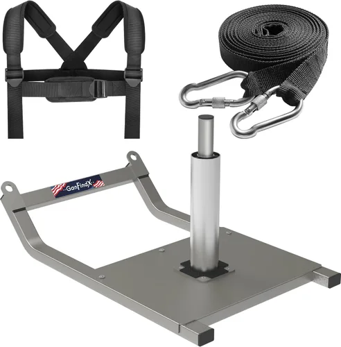 Miniatura 8 de GanFindX Trineo de pesas, trineo de entrenamiento, entrenamiento de fuerza para ejercicio atlético y mejora de velocidad, adecuado para discos