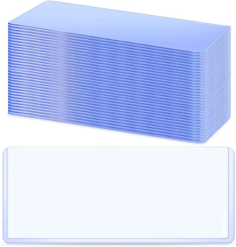 Miniatura 8 de Sepamoon 60 fundas para billetes de dólar, 6.9 x 2.95 pulgadas, fundas de plástico duro transparente para monedas, impermeables, soporte