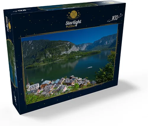 Miniatura 2 de MyPuzzle Hallstatt at Lake Hallstatt with Evangelical Christ Church, Salzkammergut - Rompecabezas prémium de 100 piezas para adultos