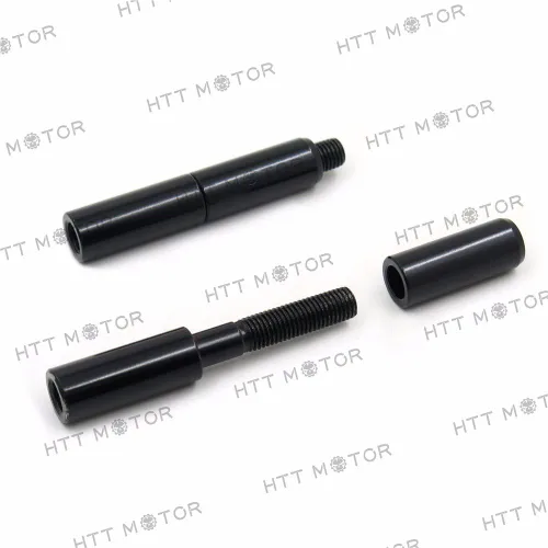 Miniatura 3 de MT387-001 - Kit de extensiones de espejo negro de 2 pulgadas compatible con Harley Softail Sportster Dyna Touring