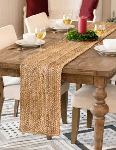 Miniatura 21 de Unique Loom Colección Jute Trenzado - Alfombra de área Dhaka (7' 1" x 10' Rectángulo, Blanco)