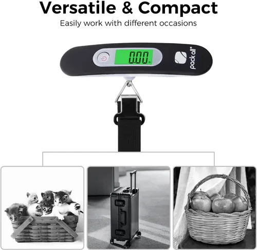 Miniatura 5 de pack all Báscula de equipaje báscula digital de mano para equipaje báscula de equipaje de viaje para equipaje con pantalla LCD retroiluminada 88