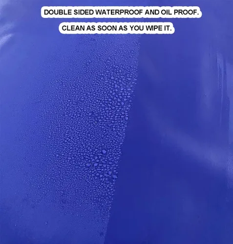 Miniatura 3 de Delantal de vinilo resistente a los productos químicos, delantales de PVC unisex de talla grande para lavavajillas, peluquería de perros, Azul