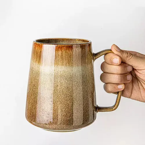 Miniatura 3 de Taza de café grande de cerámica de 24 onzas con asa, taza de café vintage, taza de té extra grande para oficina y hogar, apta para lavavajillas
