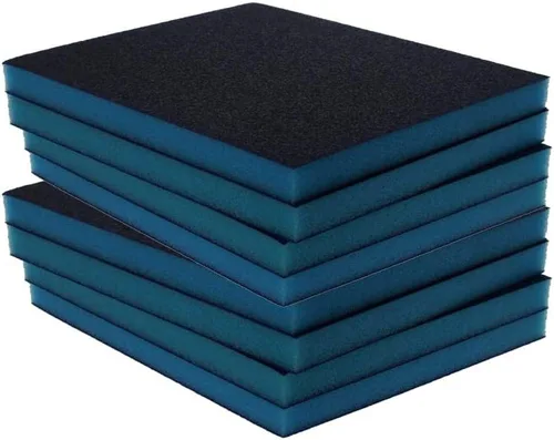 Miniatura 20 de Utoolmart 12 bloques de lijado de esponja de lijado, grano 180 húmedo, seco, lavable y reutilizable, esponja de papel de lija para muebles de 12