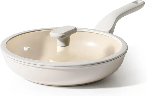 Miniatura 11 de PRICUSIS Sartén Antiadherente con Tapa, Sartén Saludable, Sartén para Huevos Antiadherente, Sartén para Tortillas, Sartén de Chef, Libre de PFOA