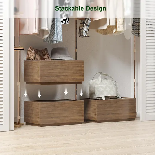Miniatura 4 de woodtalks Cómoda apilable de 1 cajón, cómoda multiusos para dormitorio, armario de almacenamiento para entrada, mesita de noche, sofá junto a