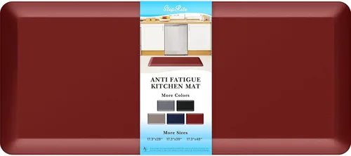 StepRite Tapete de cocina antifatiga de 4/5 pulgadas de grosor, antideslizante, resistente a las manchas y al agua, tapete de escritorio para Rojo