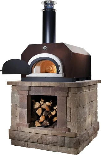 Miniatura 2 de Chicago Brick Oven Horno de pizza al aire libre de leña, horno de encimera CBO-500 con campana de vena de cobre Veta de cobre