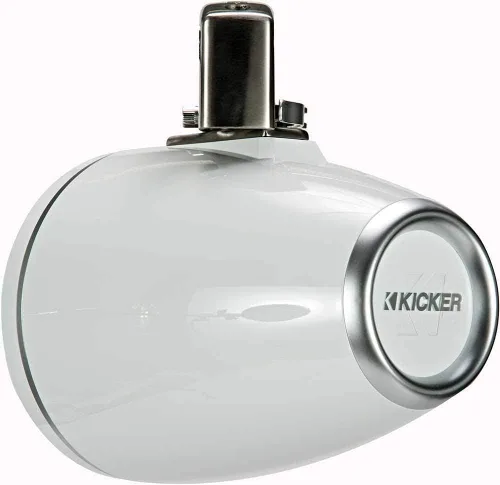 Miniatura 4 de KICKER Paquete de altavoces y amplificador de 8 pulgadas Wakeboard Altavoces de torre (blanco) con amplificador marino DS18 de 320 W de 2 canales