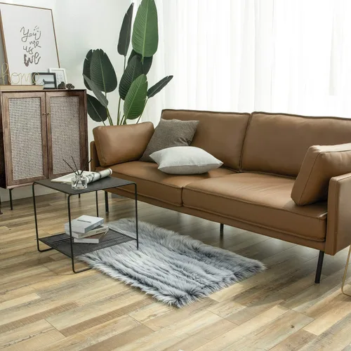 Miniatura 97 de Ashler Home Deco - Tapete de pelo sintético de oveja, mullido, suave, de 2 x 3 pies, lavable a máquina, dormitorio, habitación de los niños, sala