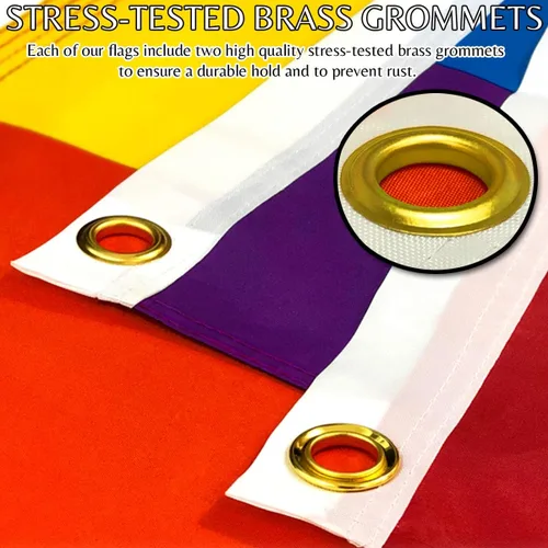 Miniatura 5 de FlagJoint - Bandera de Genderqueer de 3 x 5 pies, bandera del orgullo LGBTQ+, colores vibrantes, resistente a los rayos UV, ojales de latón