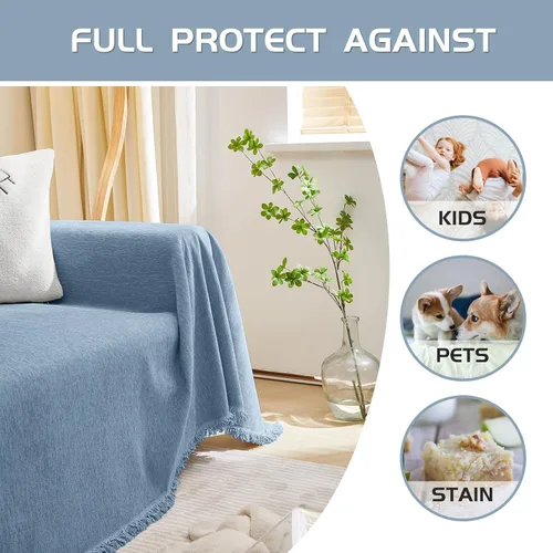 Miniatura 7 de MEETSKY Funda de Sofá de Silla Extragrande Lavable para Sofá Biplaza, Funda Protectora de Muebles Usa Tela Gruesa y Suave, Funda Suave para Perros