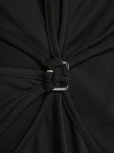 Miniatura 5 de Remidoo Camiseta corta de manga larga con cuello redondo y corte ajustado para mujer