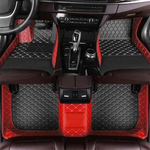 Miniatura 18 de Alfombrillas de cuero personalizadas para la parte delantera y trasera y de la tercera fila para automóvil, se adapta a la mayoría de SUV, sedán