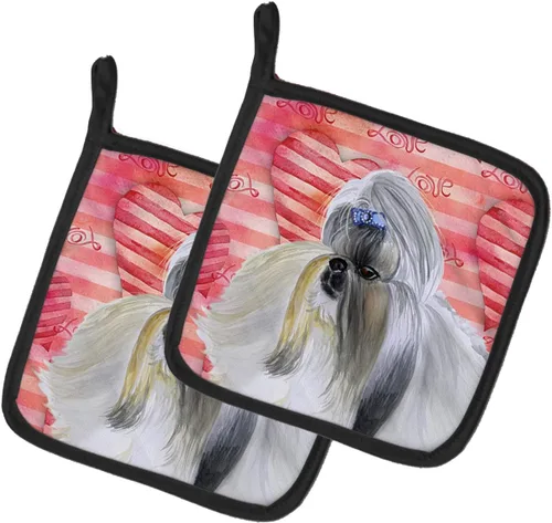 Miniatura 163 de Caroline's Treasures BB9655PTHD - Juego de soportes para ollas de cocina resistentes al calor, almohadillas calientes para horno, 7 1/2 x 7 1/2