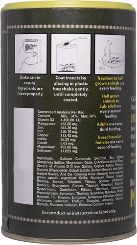 Miniatura 2 de Miner-All Reptile - Suplemento de calcio en polvo de 6 onzas para interiores (paquete de 2) Calcio reptil con minerales D3 Plus, ideal