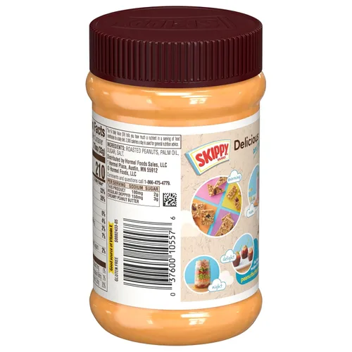Miniatura 4 de Skippy Mantequilla de maní natural, 1/3 menos sodio y azúcar, 15 oz