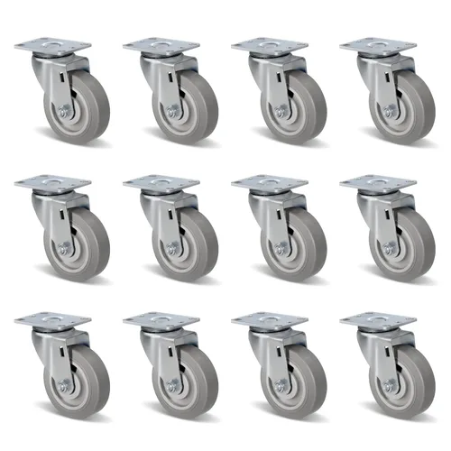 Miniatura 53 de Ruedas de Carretilla Ninoso, Juego de 4 Ruedas Industriales de Alta Resistencia de 4" con Capacidad de Carga de 1200 Libras, Ruedas para Carro