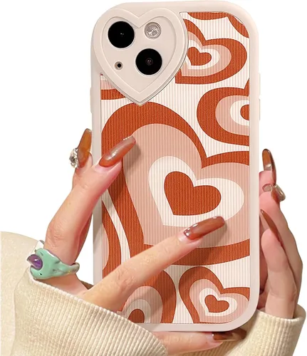 Miniatura 22 de Lovmooful Funda compatible con iPhone 13, diseño floral con lente de amor, protector de parachoques para niñas y mujeres, TPU suave a prueba