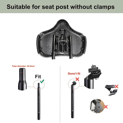 Miniatura 3 de THALOUS Asiento de bicicleta con respaldo de gran tamaño, cómodo, repuesto de silla de montar de bicicleta, espuma viscoelástica suave, cojín