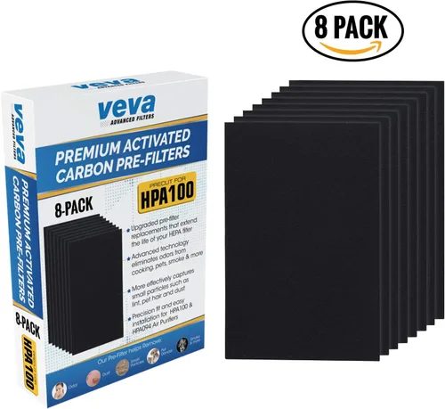 Miniatura 5 de HPA100 Pre-filtros de repuesto para purificador de aire Honeywell – Paquete de 8 – Filtro HRF-A100 A compatible con HPA100, 104, 105, 090, 094