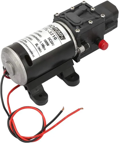 ViaGasaFamido Bomba de agua de diafragma de 24 V, bomba de agua autocebante de alta presión, bomba de agua de lavado, con interruptor de presión