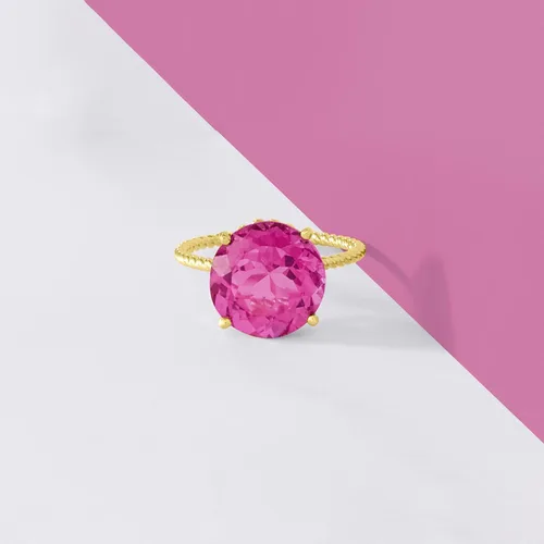 Miniatura 6 de Ross-Simons Gemstone Twist Rope Ring in 14kt Yellow Gold