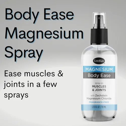 Miniatura 2 de ShiKai Magnesium Body Ease Spray (3.75 fl oz) Spray tópico para aliviar músculos y articulaciones Proporciona beneficios del magnesio Refresca