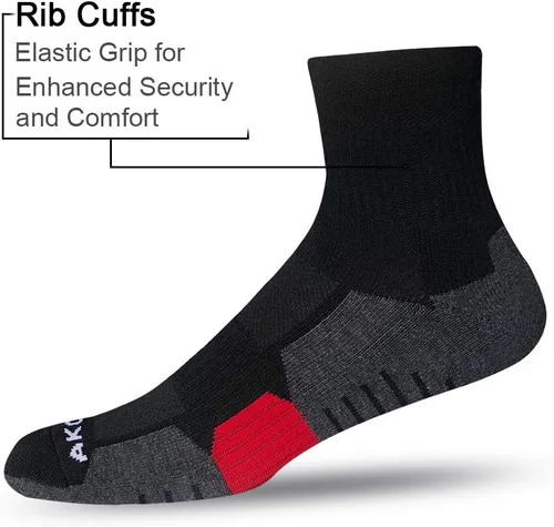 Miniatura 2 de AKOENY Calcetines tobilleros atléticos para correr para hombre (6 pares)