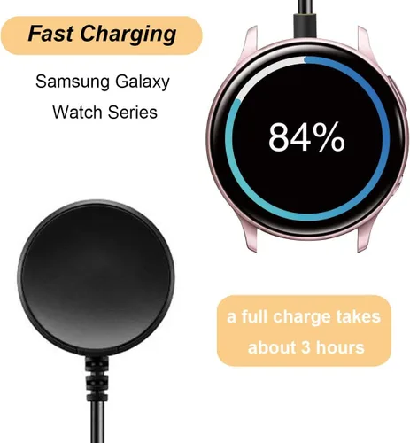 Miniatura 4 de Cargador para Samsung Galaxy Watch 4/4Classic/3/Active 2/Active, cable de carga USB de repuesto para Galaxy Watch 4 Classic/3/Active 2/Active