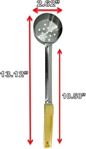 Miniatura 3 de Cuchara de servir de acero inoxidable para control de porciones, paquete de 2 (3 onzas, perforada)