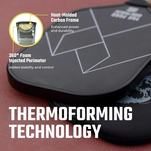 Miniatura 5 de Bison Paddles: Thermoformed Carbon Fiber Pickleball Paddle - Professional Grade Construction for Maximum Spin and Power Paddle Tuning Kit Included