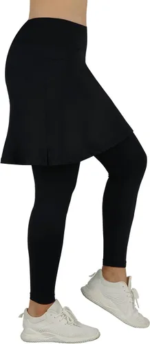 Miniatura 3 de Falda atlética con leggings, leggings con falda de tenis para mujer con bolsillo